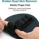 3 x Heeqinn Rubber Exfoliating Glove, Dead Skin Remover for Body After Bathing (Basic 1pc)