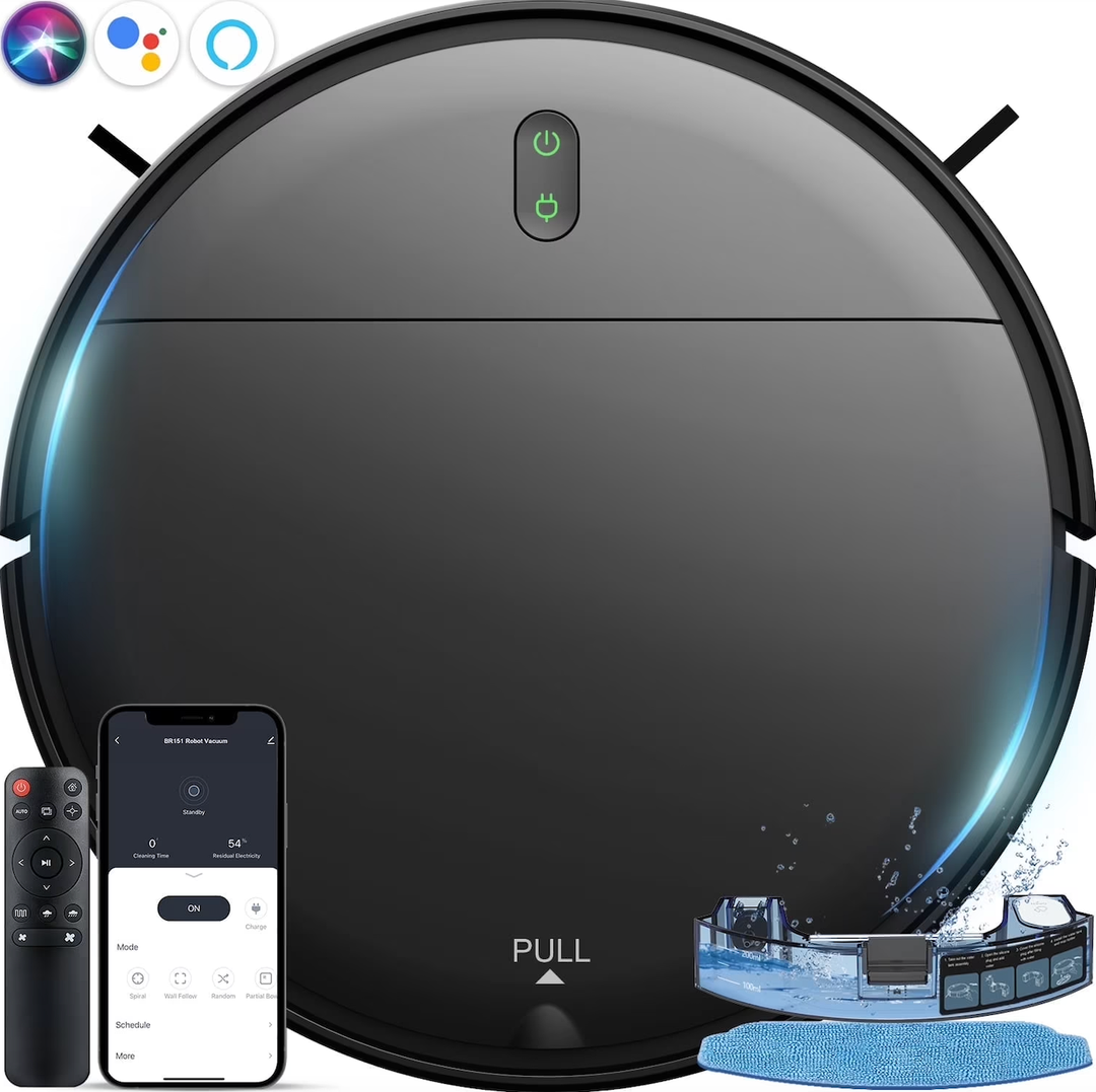 ONSON Robot Vacuum Cleaner, Robot Vacuum and Mop Combo with WIFI/Alexa for Pet Hair and Hard Floor