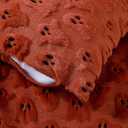 Halloween Ghost Pillow Covers 18x18 inch Set of 2,Rust Soft Plush Faux Fur Throw Pillow Cases Decorative Cushion Case for Bed Sofa Chair Fall Autumn Halloween Home Decor