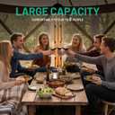 Overmont 10x10FT Pop up Gazebo Screen Tent - Large Instant Screen House Tent with Netting Removable Wind Cloths Half Open Door Skylight - Portable Outdoor Shelter for Camping Backyard Patio Parties