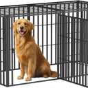 LURIVA Steel Tube Heavy Large Dog Crate, 48" L x 28" H Dog Crates for Medium Large Dogs, Big Dog Cage, Dog Kennel, Puppy Dog Playpen with Top, Pet Cage, Indoor, New Model