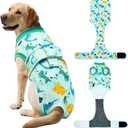 Recovery Suit for Dogs and Cats, Soft Surgery Suit for Female Spay, Dog Onesie for Male Neuter, Anti-Licking Surgical Recovery Shirt, Dog Cone Alternative Surgical Clothes, Green, Large