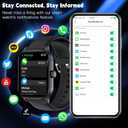 Smart Watch for Women Men(Answer/Make Call), Smartwatches with Heart Rate/SpO2/Sleep/Stress Monitor, IP68 Waterproof Activity Tracker for Android iPhone, 100+ Sports Fitness Watches (Black, 1.85")