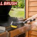 Grill Brush Bristle Free Grill Brush with 2 Replaceable Heat-Resistant Heads & Steel Scraper  BBQ Cleaner Brush for Cast Iron/Stainless Grates, Safe Steam-Powered Outdoor Grill Tool