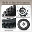E-Bike Rear Wheel Outer Tire Accessories Compatible with Tutto Tutti Soleil 01 Series, 80/100-12 Rubber Metal Black Replacement Electric Dirt Bike Bicycle Parts Reinforced & Wear-Resistant