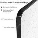 LEDLUX 20x40 Inch Matte Black Bathroom Mirror - Copper-Free, Metal Frame Vanity Rectangle Wall Mounted Modern Mirrors for Bedroom/Living Room/Porch Horizontal or Vertical