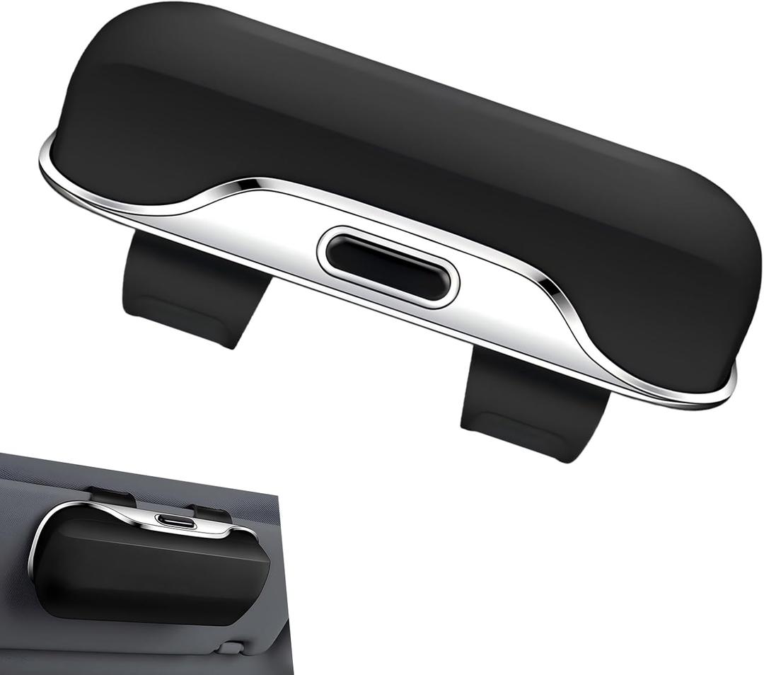 Sunglass Holder for Car Visor, Multi-Functional Auto Sun Visor Eyeglass Holder, Shockproof Dustproof Sunglasses Protective Storage Case, Universal for Vehicle, Sedan, Truck