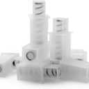 10 Pack Adjustable Spring Replacement Towel Bar End Caps for Springs End Durable Plastic Wall Mount