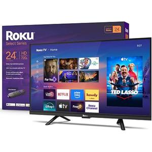 Roku Smart TV 2026 – 24-Inch Select Series, 720p HD TV – Roku TV with Voice Remote – Flat Screen LED Television with Wi-Fi for Streaming Live Local News, Sports, & Movies – Bluetooth Headphone Mode