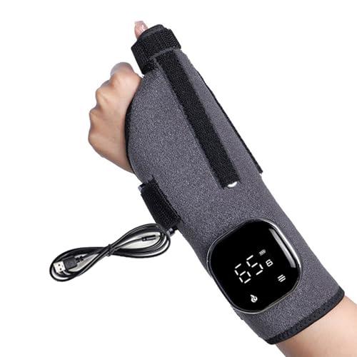 NORMIA RITA Electric Heating Wrist & Thumb Support Brace with 3-Level Heat Therapy, 5-Mode Massage, USB Rechargeable, Adjustable Strap, and Removable Mugwort Pack for Pain Relief & Comfort