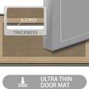 Ultra Thin Indoor Door Mat, 1/10 in Thin Door Mats for Inside Entry 30"X17" Natural Non-Slip Rubber Backing Welcome Mat, Washable, Pet-Friendly, Dirt Trapper & Absorbent for Various Entrances, Desert Mirage