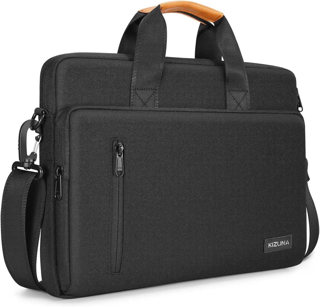 KIZUNA Laptop Bag Case 13.3 Inch Computer Shoulder Messenger Sleeve Briefcase for 13" MacBook Air/MacBook Pro 14 M2 Pro/M1 MAX/14 Lenovo ThinkPad X1 Carbon/IdeaPad Flex 5i /Huawei,Black