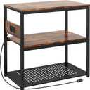 Livofloral 20-29 Gallon Fish Tank Stand With Power Outlets, 3-Tier Metal Aquarium Stands, Breeder Reptile Tank Stand with Shelf for Home Office, 660LBS Capacity, 29.5 x 15.8 x 30.1 inches, Brown