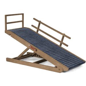 Dog Ramp for Beds, Cars, Couches, Dog Steps Anti-Slip Surface, Dogs Ramps for Old Small Pet, High Traction with Platform, 7 Adjustable Heights 16" to 27" Up, Portable Stairs Design for Dogs, 45.3" Long