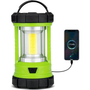 Camping Lantern 3000LM, LED Lanterns for Power Outages with 4400mAh Phone Charger, Impact-Resistant Rechargeable Lantern, 5 Light Modes Waterproof Lantern for Hurricane Emergency(Pale Green)
