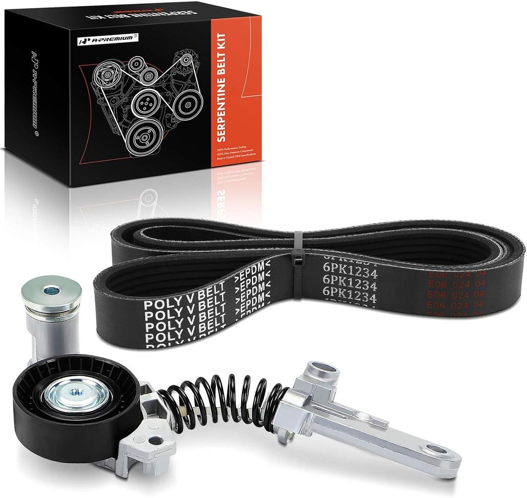 A-Premium Engine Serpentine Belt Drive Kit Compatible with Toyota & Scion Cars - Corolla 2014-2020, Corolla iM 2017-2018, C-HR CHR 2018-2020/2022, iM 2016-1.8L 2.0L