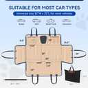 Hard Bottom Car Seat Cover for Dogs, 2025 Upgraded Leather Back Seat Extender Waterproof Dog Car Seat Cover for Back Seat, Non-slip Dog Car Hammock Backseat Pet Cover for Dogs in Car, Support 400LBs