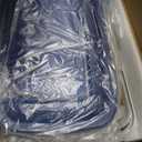 KOMUEE 8 Pieces Glass Baking Dish with Lids Rectangular Glass Baking Pan Bakeware Set with BPA Free Lids, Baking Pans for Lasagna, Leftovers, Cooking, Kitchen, Fridge-to-Oven, Blue