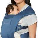 Ergobaby Embrace Baby Carrier Newborn to Toddler - Lightweight Ergonomic Baby Carriers - Cozy Essentials (7-25 Pounds), Soft Air Mesh Blue