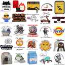 3 x 100PCS Funny Holographic Stickers for Adults, Meme Waterproof Vinyl Sticker for Water Bottle,Laptop Phone,Kindle,Journal,Scrapbook,Skateboard,Luggage,No Repeats (102)