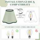VIHOSE Set of 6 3'' Top x 6'' Bottom x 5'' High Lamp Shade with Petal Edge, Fabric Scalloped Lampshade, for Floor Wall Table Lamps Living Room Bedroom Easy Assembly (Light Green)