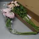 Dolicer Real Touch Ranunculus Artificial Flowers, 12Pcs 18 Inch Fake Peonies Artificial Flowers, Pink Faux Flower for Vase Faux Peony Bulk for Home Table Wedding Bridal Bouquet Decor