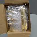 Veken Adhesive Shower Caddy 6-Pack,Gifts for Women Mom,Heavy Weight Bearing,Large Wall Mounted Bathroom Shelves Rack,Organizer Storage Accessories with Soap Dish&Toothbrush Holder,Bright Gold