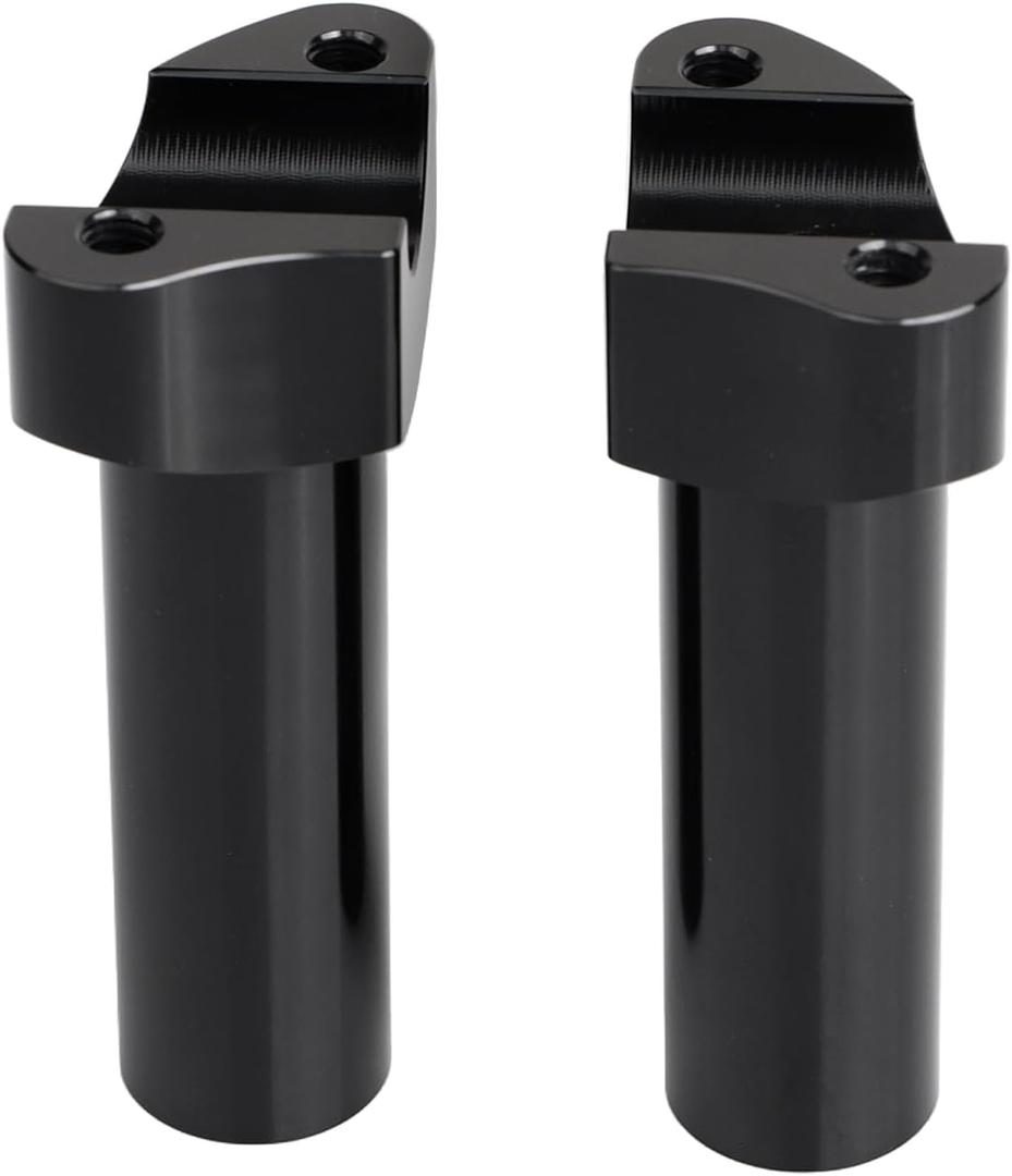 Aluminum 4.5" Straight Handlebar Risers Fit for Harley 1 inch Handlebars Heritage Softail Dyna Street bob Sportster XL 883 1200, Black