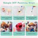 xcemhil Paint by Numbers Kit for Adults with Frame, Cow Paint by Number for Adults, Adult Paint by Number Kits on Canvas for Home Decor Gift 10x10 Inch