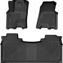 Husky Liners Weatherbeater Floor Mats | Fits 2025 Dodge Ram 1500 Crew Cab | Front & 2nd Row, 3-pc Black - 94491