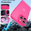 Shockproof for iPhone 15 Pro Max Case, [Camera Protection] [Military-Grade Drop Protection] Protective Anti-Yellow Slim Translucent Skin-Friendly for iPhone 15 Pro Max Phone Case, Hot Pink