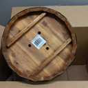 Worth Imports 13" X 13" X 8" Tall Wood Barrel Planter with Light Brown Oil