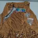 60s 70s Outfits for Women Hippie Costume Accessories Fringe Vest Sunglasses Necklaces Earring Headband, M