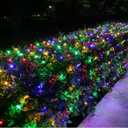 Joomer Christmas Net Lights - 12FT x 5FT 360 LED Plug-in Mesh Lights, Waterproof with 8 Modes, Timer, Connectable for Bushes, Trees, Garden, Outdoor Christmas Decor (Green Wire, Multicolor)