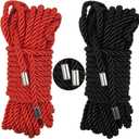 Soft Silk Rope, Shibari Rope,Japanese Ropes Kit for Beginners and Experienced Riggers for Simple and Complex Knots Twisted Satin Shiny Cord 32 Feet/8MM