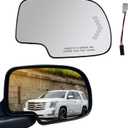 Passenger Side Heated Mirror Glass Replacement for 2003-2007 Cadillac Escalade, Side View Convex Mirror with Turn Signal Compatible with Chevrolet Avalanche,Silverado,Suburban,Tahoe, Yukon GMC Sierra