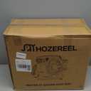 110 FT Retractable Garden Hose Reel by HOZEREEL, Outdoor Garden Hose Reels 1/2" - Automatic Self Retract Wall Mount Hose Reel Enclosed Storage, Any Length Lock, 10 Pattern Nozzle-Grey