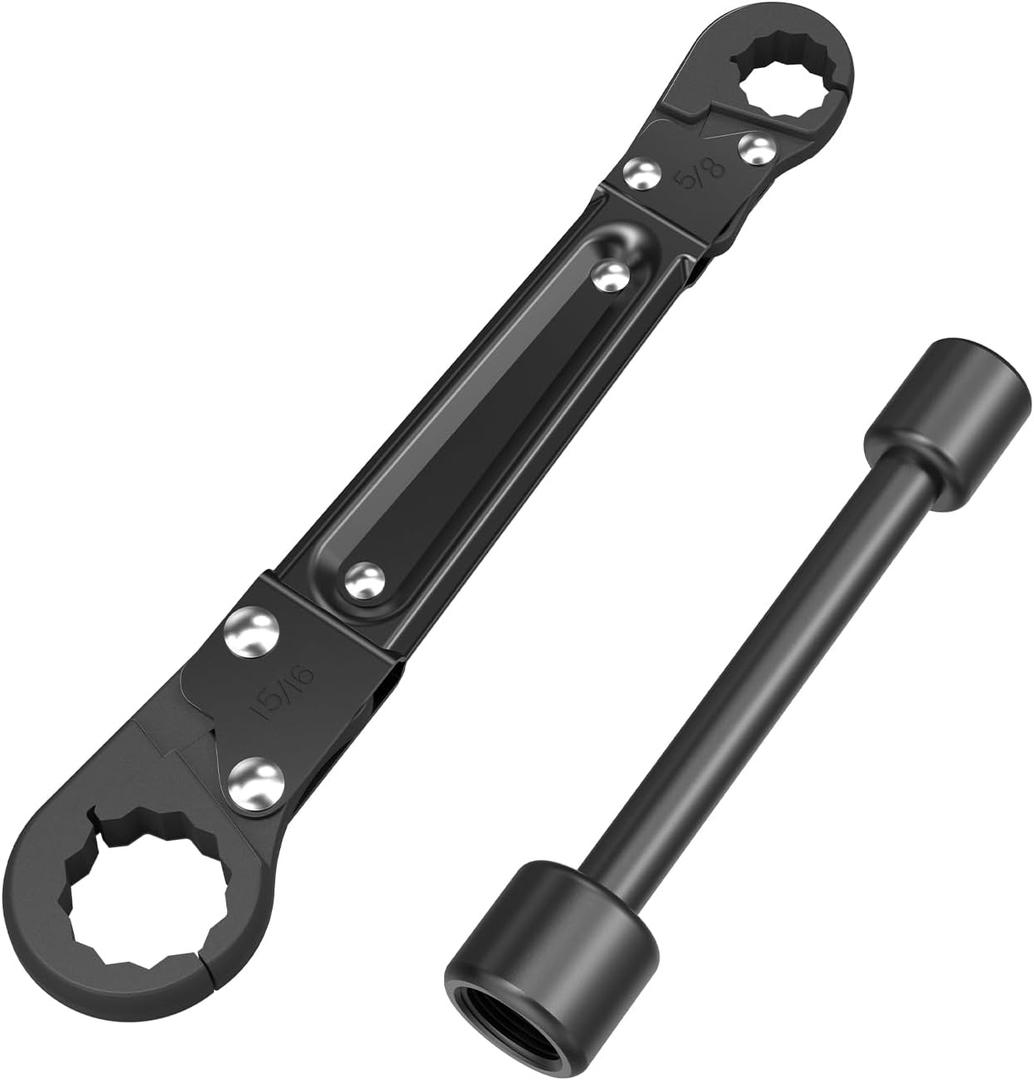 Holdly Multi-Functional Angle Stop Wrench Kit - Plumbing Tools for Professional Plumbers | Installing & Removing Compression Angle Stop and Fittings (Black-Angle Stop Wrench Kit)