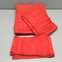 Casa Lino Bath Towel Set of 8 (2 Bath Towels, 4 Wash Cloths & 2 Hand Towels for Bathroom) - 100% Cotton - Highly Absorbent & Quick Dry - Guest Room Essentials for Bathroom Set - (Red)