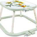 Guofa 2-Layer Embroidery Frame Stand  Adjustable Trapezoid Hoop Holder for Cross Stitch, Needlework, Quilting, Punch Needle & Sewing Crafts  Durable Plastic Hoops for Table or Lap (Green, Small)