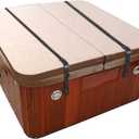 UCEDER 2 PCS Heavy Duty Hot Tub Cover Wind Straps FITS Most SPAS Locks Adjustable Length 67"~116" (Black, 9.5 Ft)