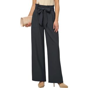 Willit Women's Wide Leg Pants Belted High Waisted Work Dress Pants Casual Palazzo Long Trousers 28" Steel Gray, XS Willit Women's Wide Leg Pants Belted High Waisted Work Dress Pants Casual Palazzo Long Trousers 28" Steel Gray, XS