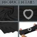 100PCS Spandex Stretch Black Chair Sashes Bows Universal Elastic Chair Cover Bands Ties with Buckle Slider for Wedding Party Birthday Reception Event Banquet Decoration(Black)