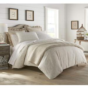 Stone Cottage - Queen Duvet Cover Set, Cotton Bedding with Matching Shams, All Season Home Decor (Florence Natural, Queen)