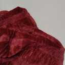 Super Soft Flannel Throw Blanket 50x60 Inches, Premium Checkered Jacquaed Silky Fleece Lightweight Bed Blanket All Season Use, Burgundy Strip, 50"x60"