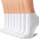 CHARKING 8 Pairs Ankle Socks for Women - Non Slip Cotton No Show Low Cut Casual Socks