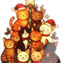 2 x Funny Christmas Ornaments - Cat Christmas Ornament 2026 - Beautiful Cat Ornaments for Tree and Decor