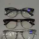 racico Computer Blue Light Blocking Glasses Blue Light Glasses Men Women, Anti Blu-Ray Clear Gaming Glasses Lenses, +1.75