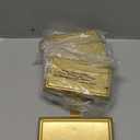 Sunshane 5 Pieces Christmas Stocking Holders Mantel Stocking Hanger Hooks Fireplace Mantle Metal Hang Bases for Xmas Party Decorations (Gold)