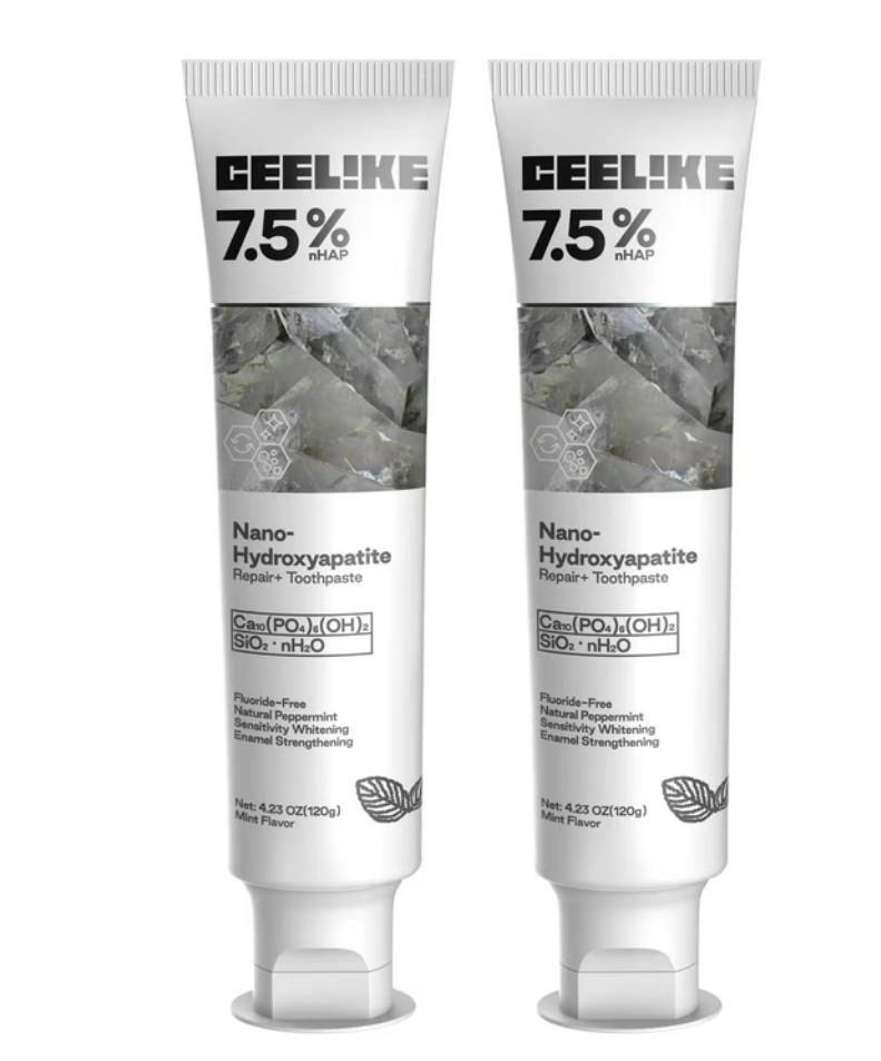 7.5% Hydroxyapatite Toothpaste, 7.5% Hydroxyapatite Toothpaste for Advanced Enamel Protection, Appropriate for Sensitive Teeth, Gentle and Effective Formula, Fresh Mint, 2 Pack